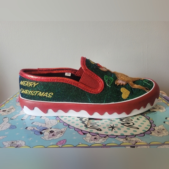 Irregular Choice Christmas Dash Sneakers, VGUC, Size 36 - Picture 8 of 11